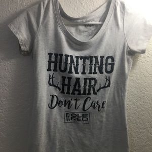 huntin hair don't care tee from ole red!